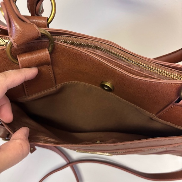 Frye & Co. Faux Leather Satchel Crossbody Bag Women - Picture 6 of 15